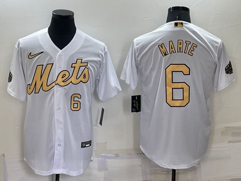 Men New York Mets #6 Marte White 2022 All Star Game Nike MLB Jersey